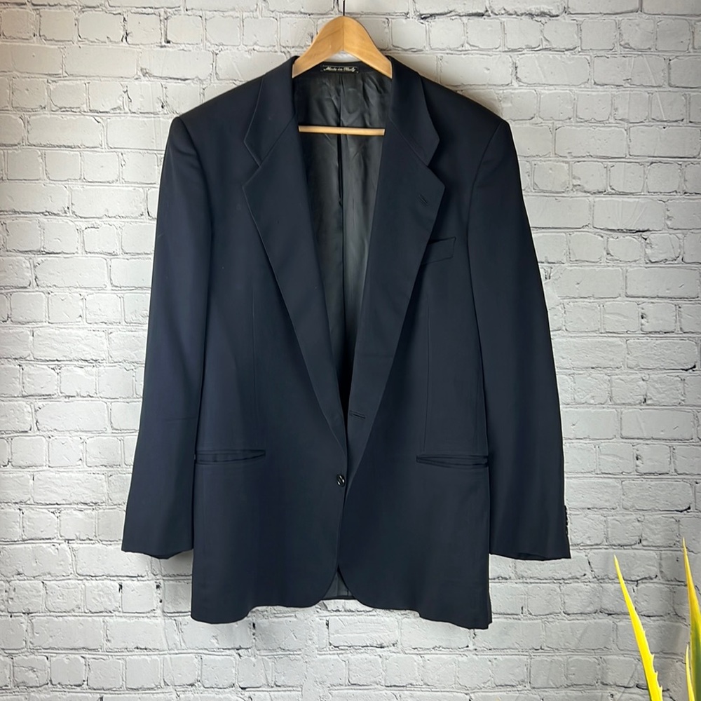 GIORGIO ARMANI Men’s Italian Designer Navy Dress Jacket Blazer, Size 42 R